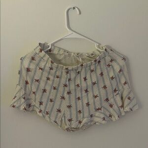 Sézane Floral Striped shorts new